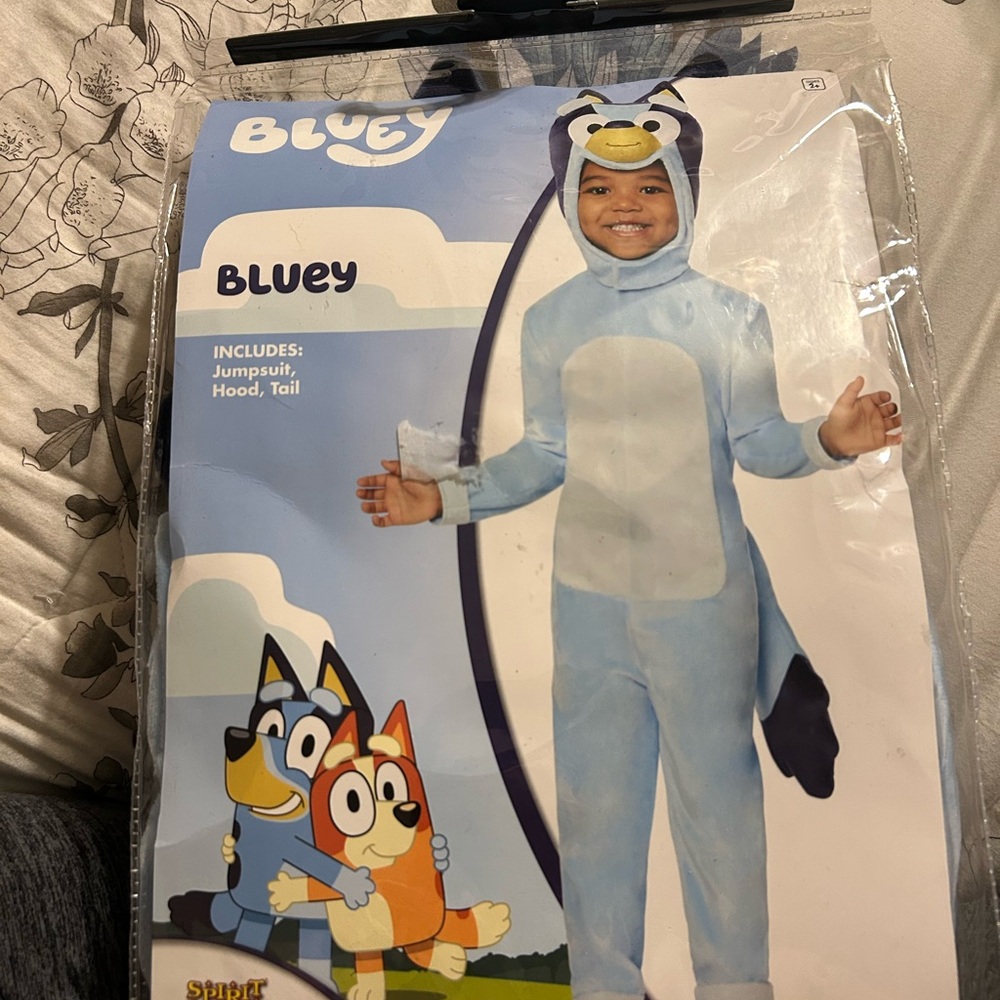 Spirit Halloween Bluey Kids Costume - Light Blue and White